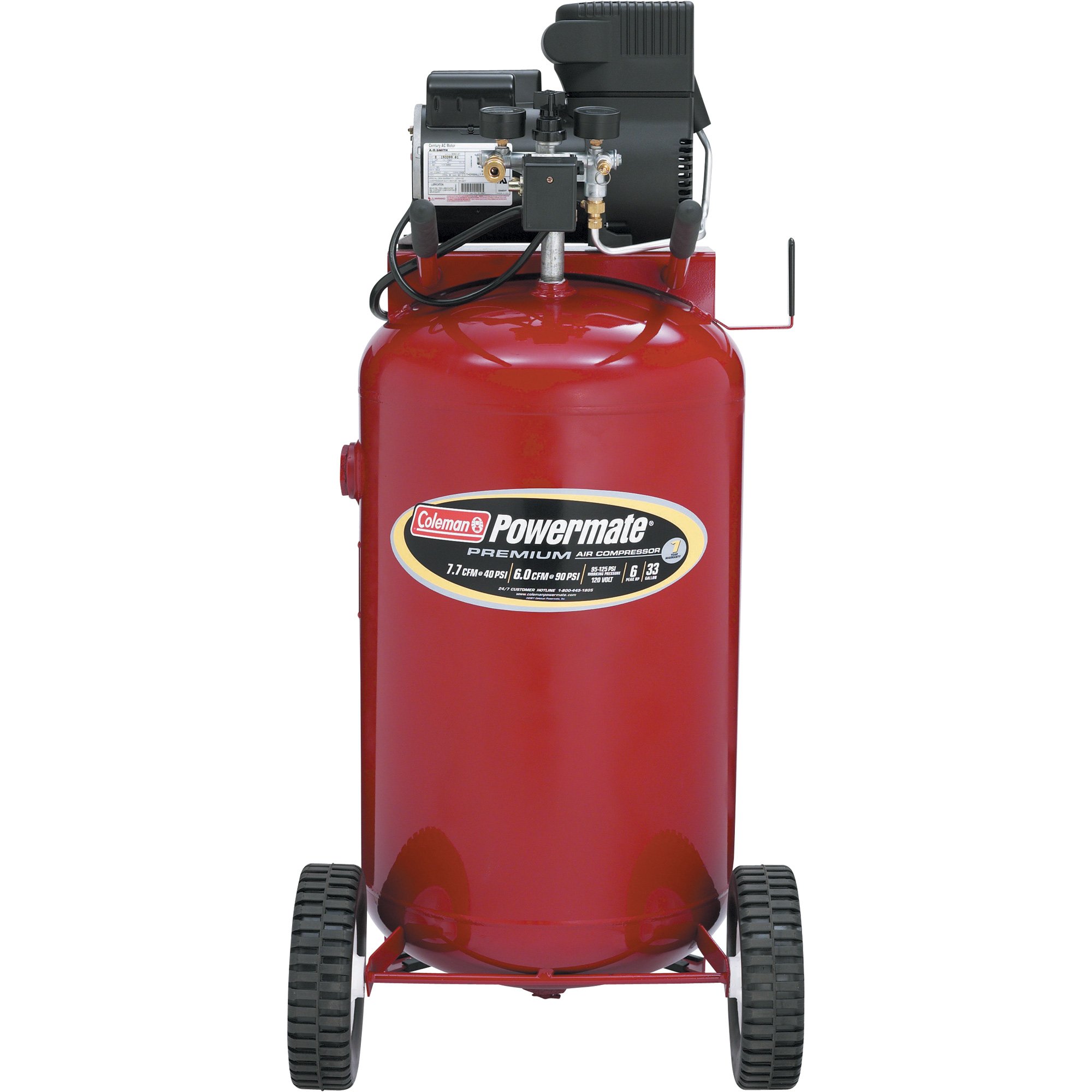 Coleman Electric Portable Air Compressor — 33 Gallon, 6 HP Peak, 120 Volt, Model# CL0603